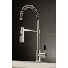 image:imageGourmetier LS8777DKL Kaiser SingleHandle PreRinse Kitchen Faucet Matte BlackPolished ChromePolished Chrome