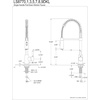 image:imageGourmetier LS8777DKL Kaiser SingleHandle PreRinse Kitchen Faucet Matte BlackPolished ChromePolished Chrome