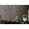 image:imageGourmetier LS8777DPL Paris SingleHandle PreRinse Kitchen Faucet Matte BlackPolished ChromeBrushed Nickel