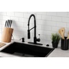 image:imageGourmetier LS8777DPL Paris SingleHandle PreRinse Kitchen Faucet Matte BlackPolished ChromeMatte Black