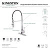 image:imageGourmetier LS8777DPL Paris SingleHandle PreRinse Kitchen Faucet Matte BlackPolished ChromeMatte BlackSatin Nickel