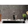 image:imageGourmetier LS8777DPL Paris SingleHandle PreRinse Kitchen Faucet Matte BlackPolished ChromeMatte BlackSatin Nickel