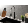 image:imageGourmetier LS8777DPL Paris SingleHandle PreRinse Kitchen Faucet Matte BlackPolished ChromeMatte BlackSatin Nickel
