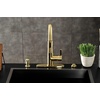 image:imageGourmetier LS8783CTL Continental SingleHandle PullDown Kitchen Faucet Brushed BrassBrushed Brass