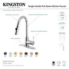 image:imageGourmetier LS8783CTL Continental SingleHandle PullDown Kitchen Faucet Brushed BrassMatte Black