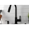 image:imageGourmetier LS8783CTL Continental SingleHandle PullDown Kitchen Faucet Brushed BrassMatte Black
