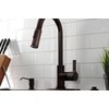 image:imageGourmetier LS8783CTL Continental SingleHandle PullDown Kitchen Faucet Brushed BrassOil Rubbed Bronze