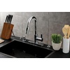 image:imageGourmetier LS8783CTL Continental SingleHandle PullDown Kitchen Faucet Brushed BrassPolished Chrome