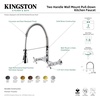 image:imageKingston Brass GS1241AX Heritage PullDown Sprayer Kitchen Faucet Polished Chrome 1119 x 1313 x 16Antique Brass