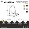 image:imageKingston Brass Gourmetier GS8287DL Concord 2Handle Wall Mount PullDown Kitchen Faucet Brushed BrassBrushed Brass