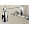 image:imageKingston Brass Gourmetier GS8287DL Concord 2Handle Wall Mount PullDown Kitchen Faucet Brushed BrassPolished Chrome