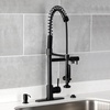 image:imageKingston Brass LS8508DL Concord SingleHandle PreRinse Kitchen Faucet Brushed NickelMatte Black