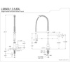 image:imageKingston Brass LS8508DL Concord SingleHandle PreRinse Kitchen Faucet Brushed NickelPolished Chrome