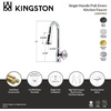 image:imageKingston Brass LS8693RKZ Wendell SingleHandle PullDown Kitchen Faucet Brushed Brass