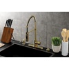 image:imageKingston Brass LS8773DL Concord PreRinse Kitchen Faucet Brushed Brass 981 x 8 x 1963Brushed Brass