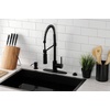 image:imageKingston Brass LS8773DL Concord PreRinse Kitchen Faucet Brushed Brass 981 x 8 x 1963Matte Black