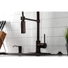 image:imageKingston Brass LS8773DL Concord PreRinse Kitchen Faucet Brushed Brass 981 x 8 x 1963Oil Rubbed Bronze