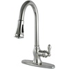 image:imageGourmetier GSY7771ACL American Classic SingleHandle PullDown Sprayer Kitchen Faucet Polished ChromeBrushed Nickel