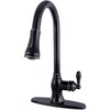 image:imageGourmetier GSY7771ACL American Classic SingleHandle PullDown Sprayer Kitchen Faucet Polished ChromeNaples Bronze