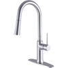 image:imageGourmetier LS2721NYL SingleHandle PullDown Kitchen Faucet Polished ChromeBrushed Nickel