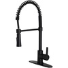 image:imageGourmetier LS8670CTL Continental SingleHandle PreRinse Kitchen Faucet Matte BlackMatte Black