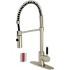image:imageGourmetier LS8777DKL Kaiser SingleHandle PreRinse Kitchen Faucet Matte BlackPolished ChromeBrushed Nickel