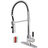 image:imageGourmetier LS8777DKL Kaiser SingleHandle PreRinse Kitchen Faucet Matte BlackPolished ChromePolished Chrome