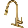 image:imageGourmetier LS8783CTL Continental SingleHandle PullDown Kitchen Faucet Brushed BrassBrushed Brass