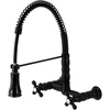 image:imageKingston Brass GS1241AX Heritage PullDown Sprayer Kitchen Faucet Polished Chrome 1119 x 1313 x 16Matte Black