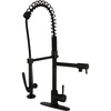 image:imageKingston Brass LS8508DL Concord SingleHandle PreRinse Kitchen Faucet Brushed NickelMatte Black