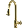 image:imageKingston Brass LS8693RKZ Wendell SingleHandle PullDown Kitchen Faucet Brushed Brass