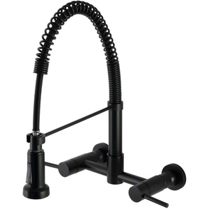 image:imageGourmetier GS8180DL Concord 2Handle Wall Mount PullDown Kitchen Faucet Matte BlackMatte Black
