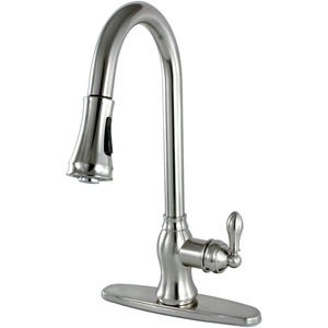 image:imageGourmetier GSY7771ACL American Classic SingleHandle PullDown Sprayer Kitchen Faucet Polished ChromeBrushed Nickel