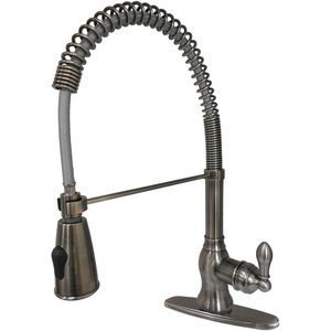 image:imageGourmetier GSY8898ACL American Classic SingleHandle PreRinse Kitchen Faucet Brushed NickelBlack Stainless