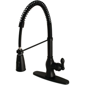 image:imageGourmetier GSY8898ACL American Classic SingleHandle PreRinse Kitchen Faucet Brushed NickelMatte Black