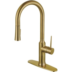 image:imageGourmetier LS2721NYL SingleHandle PullDown Kitchen Faucet Polished ChromeBrushed Brass