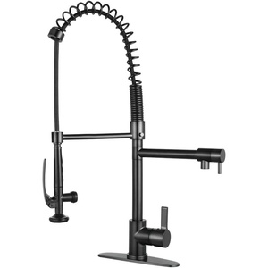 image:imageGourmetier LS8500CTL Continental SingleHandle PreRinse Kitchen Faucet Matte BlackMatte Black