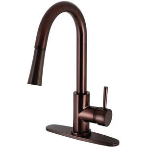 image:imageGourmetier LS8620DL Concord SingleHandle PullDown Kitchen Faucet Matte BlackOil Rubbed Bronze