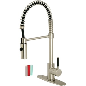 image:imageGourmetier LS8777DKL Kaiser SingleHandle PreRinse Kitchen Faucet Matte BlackPolished ChromeBrushed Nickel