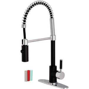 image:imageGourmetier LS8777DKL Kaiser SingleHandle PreRinse Kitchen Faucet Matte BlackPolished ChromeMatte BlackPolished Chrome