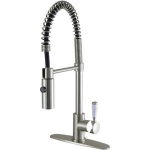 image:imageGourmetier LS8777DPL Paris SingleHandle PreRinse Kitchen Faucet Matte BlackPolished ChromeBrushed Nickel