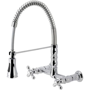 image:imageKingston Brass GS1241AX Heritage PullDown Sprayer Kitchen Faucet Polished Chrome 1119 x 1313 x 16Polished Chrome