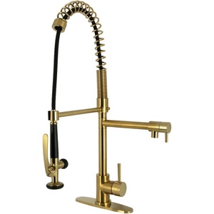image:imageKingston Brass LS8508DL Concord SingleHandle PreRinse Kitchen Faucet Brushed NickelBrushed Brass