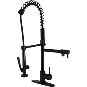 image:imageKingston Brass LS8508DL Concord SingleHandle PreRinse Kitchen Faucet Brushed NickelMatte Black