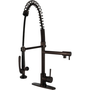 image:imageKingston Brass LS8508DL Concord SingleHandle PreRinse Kitchen Faucet Brushed NickelOil Rubbed Bronze