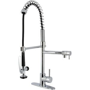 image:imageKingston Brass LS8508DL Concord SingleHandle PreRinse Kitchen Faucet Brushed NickelPolished Chrome