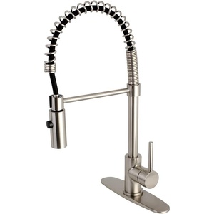 image:imageKingston Brass LS8773DL Concord PreRinse Kitchen Faucet Brushed Brass 981 x 8 x 1963Brushed Nickel