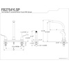 image:imageKingston Brass FB2751YLSP Yosemite 8Inch Centerset Kitchen Faucet with Sprayer Polished ChromeBlack Stainless