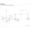 image:imageKingston Brass FB751 7Inch in Spout Reach Americana 8Inch Centerset Kitchen Faucet with White Sprayer Polished ChromeBrushed Nickel