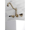 image:imageKingston Brass FB758NFLSP NuWave French 8Inch Centerset Kitchen Faucet with Sprayer Brushed NickelAntique Brass